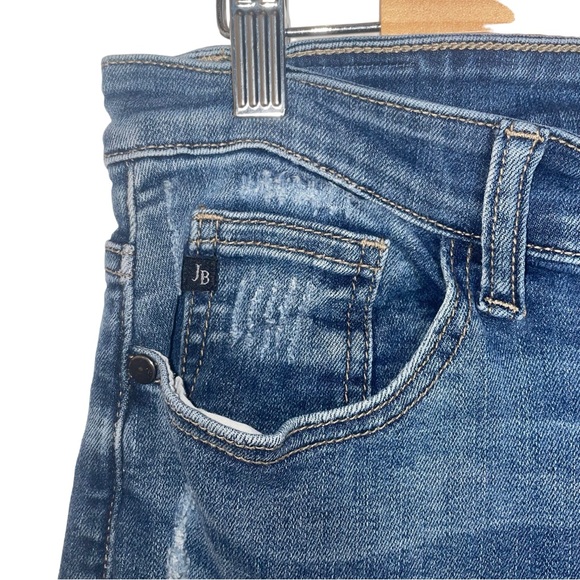 JUDY BLUE Boyfriend Fit Jeans Mid Rise Stretch Distressed JB8275MD Size 11/30 - Picture 5 of 16